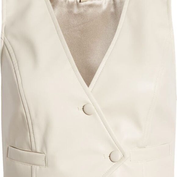 Open edit faux leather vest - Picture 5 of 7